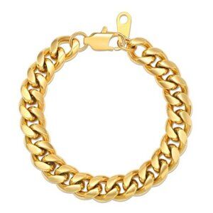 Cuban Link Bracelet Gold Silver Stainless Steel Men Women Fashion Jewelry